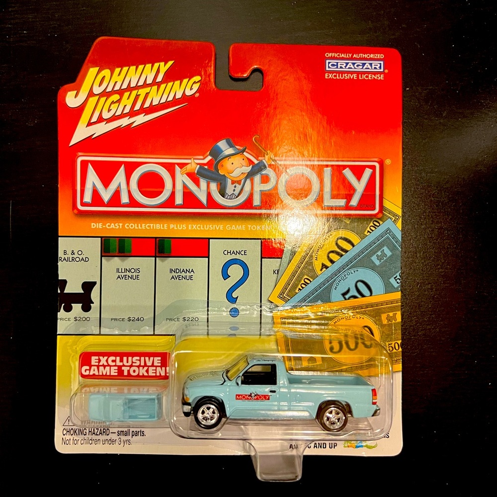 Johnny Lightning Monopoly Die-Cast & Token Vermont Avenue 2000 Chevy Silverado